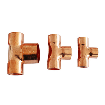 Kupfer -T -Fugenverbindung für Kältemittelanschluss: 10 mm, 30 mm und 50 mm Plastikrohrbeschläge mit Messing 90 Ellbogen -T -Shirts
