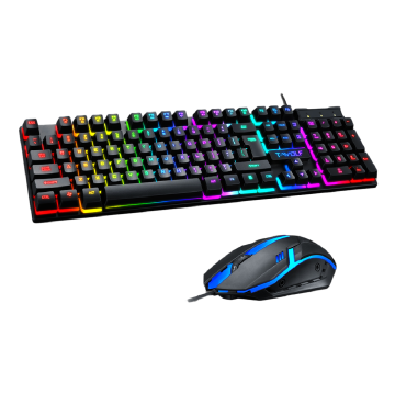 2021 New RGB Backlit Wired Mouse Keyboard Combo for Gamers