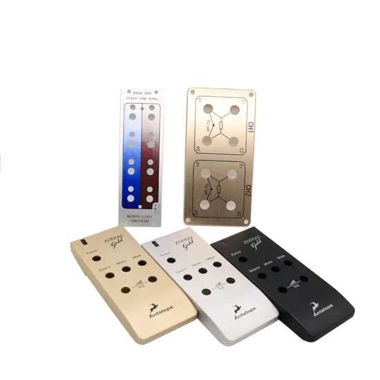 Panel mirror color plate blue gold anodized aluminum