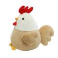 Un animale di peluche che simula un gallo grasso