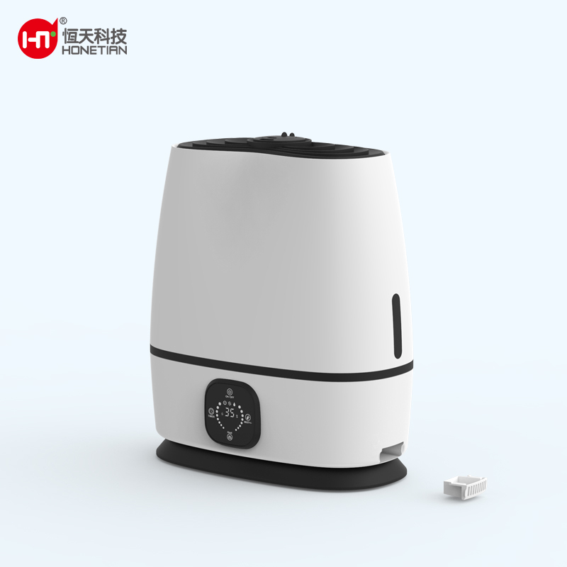 HONETIAN 8 timer warm mist or cool mist night light remote control 6.0L capacity visvible water level indoor hybird humidifier