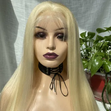 Factory price silky straight hair 10a grade raw 100% wholesale wigs 613 brazilian lace front wig human hair