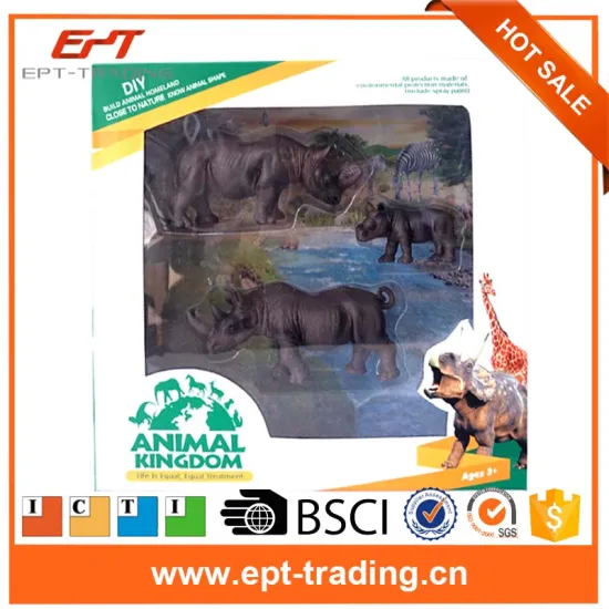 Eco-friendly plastic animal family model toys set