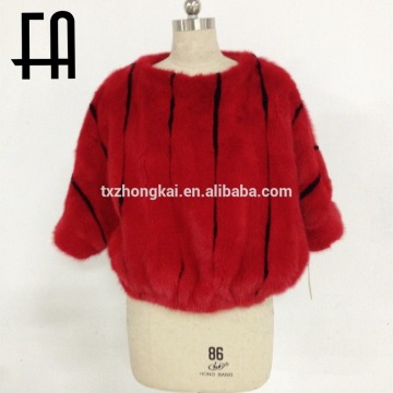 Factory direct wholesale high quality red mink coat