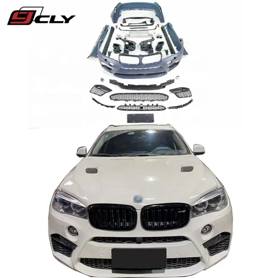 CLY Car Bumper Kit for BMW X6 F16 X6M - Front, Rear, Side Skirts, Exhaust