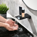 Matte Black Wall Mount Waterfall Faucet Spout