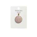 Craft Rose Quartz Pendants Charmes pour le marquage des bijoux