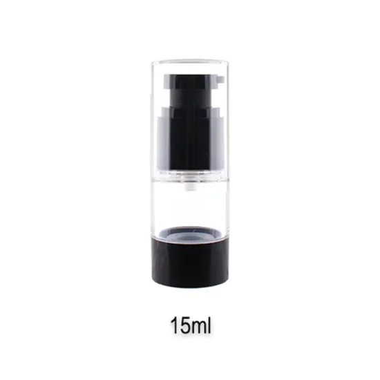 Black color eye cream plastic airless pump bottle
