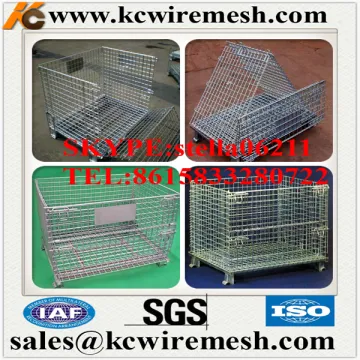 Factory!!!! Cheap!!!! KangChen welded wire container heavy duty rigid wire mesh container foldable wire container