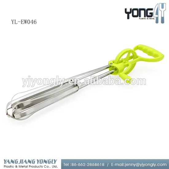 Professional stainless steel manual egg beater with comfort handle