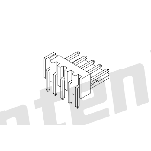 Pitch de 2.54 mm 90 ° WAFER AW2543R-XP-L