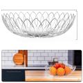 Hollow Fruit bowl factory direct stainless steel wire mesh vegetable basket Manufactory