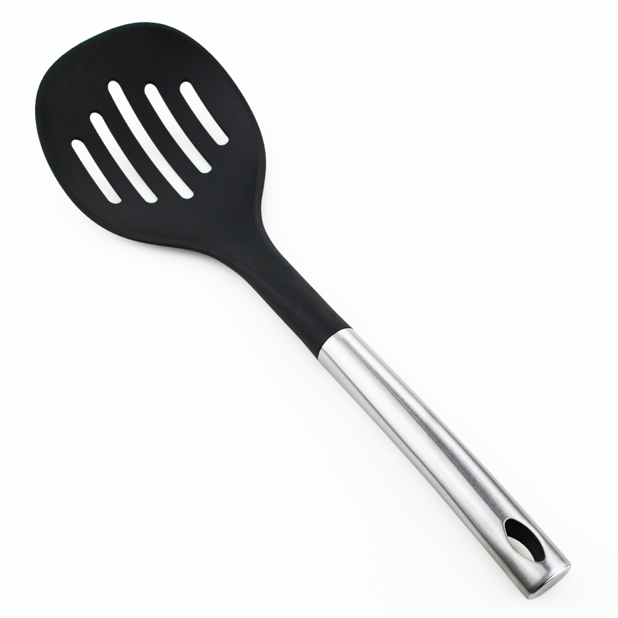 Juego de utensilios de cocina de nylon con mango de acero inoxidable 9PCS