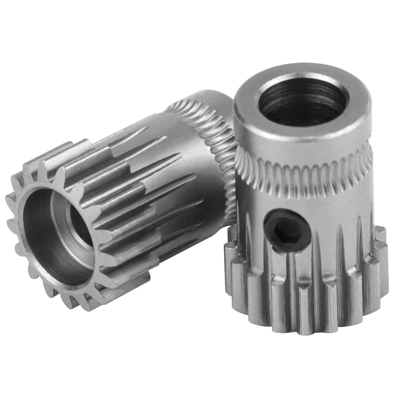 Custom Dual Gear Metal Extruder Sets for 3D Printers - 20mm Hardened Steel Spur Gears