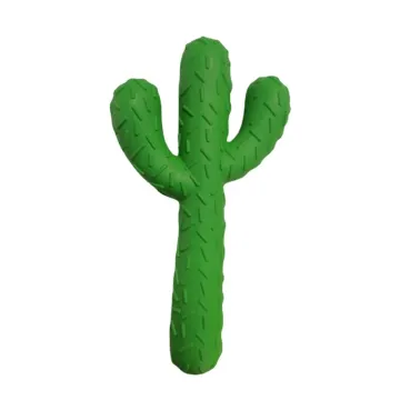 Rubber Dog Chew Toy Cactus for Teeth Cleaning