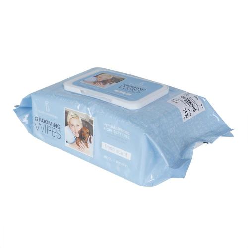 Cuidados com a pele do animal de estimação Unscented Pet Grooming Wipes