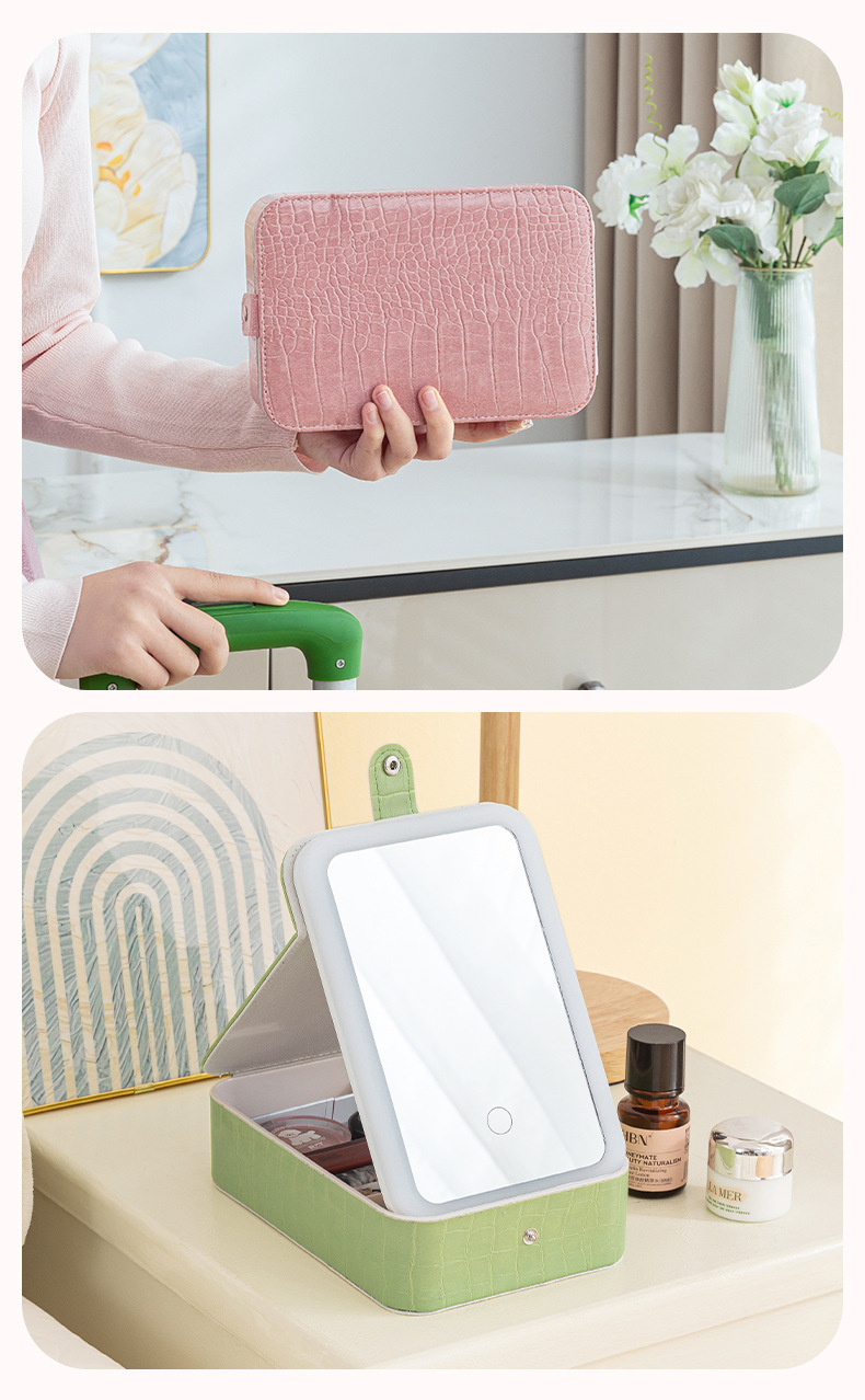 USB Rechargeable Portable Travel Makeup Bags