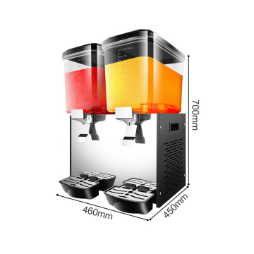 Commercial 2 Cylinder Large Capacity Self-Service Juice Dispenser Machine with Refrigeration