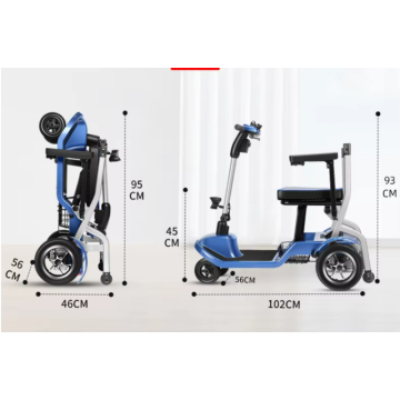 Easy-Folding Travel Mobility Wheelchair for Elderly Users
