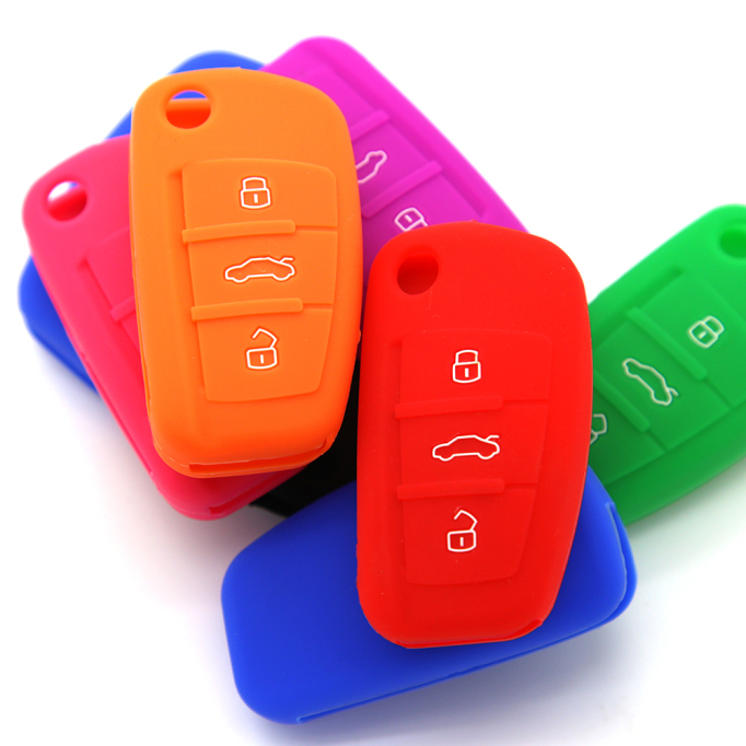 3 Buttons Silicone Key Cover Audi