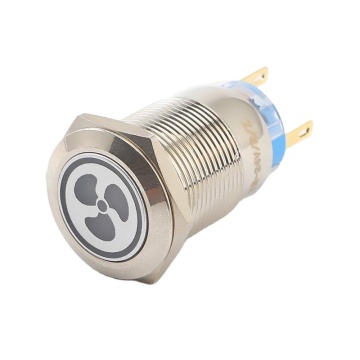 Wysokiej jakości oświetlony chwilowy przełącznik przycisku LED 5V 12V 250VAC 5A 19 mm
