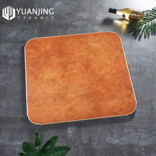 Chinese Pastoral Style 500x500mm All-Porcelain Matte Glazed Round Corner Non-Slip Antique Floor Tiles
