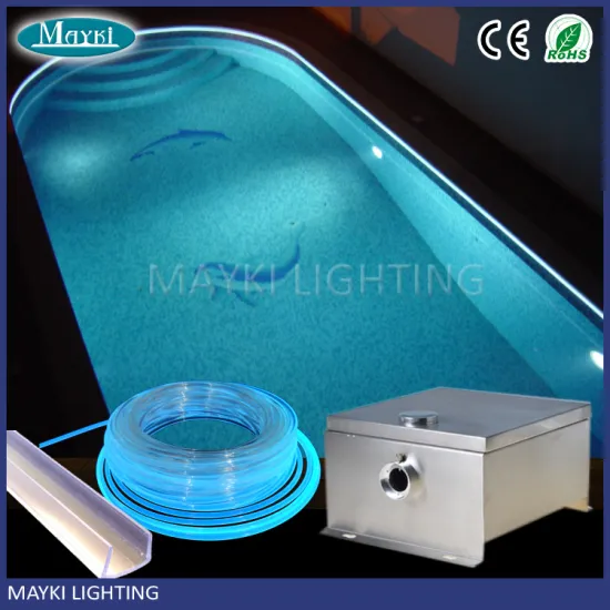 Pool Multi Color Optic Fiber with Pmma Side Glow Fiber Optic Cable and Waterptoof LED Light Engine