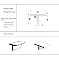 6061 T5 T6 aluminum alloy T-shaped profiles