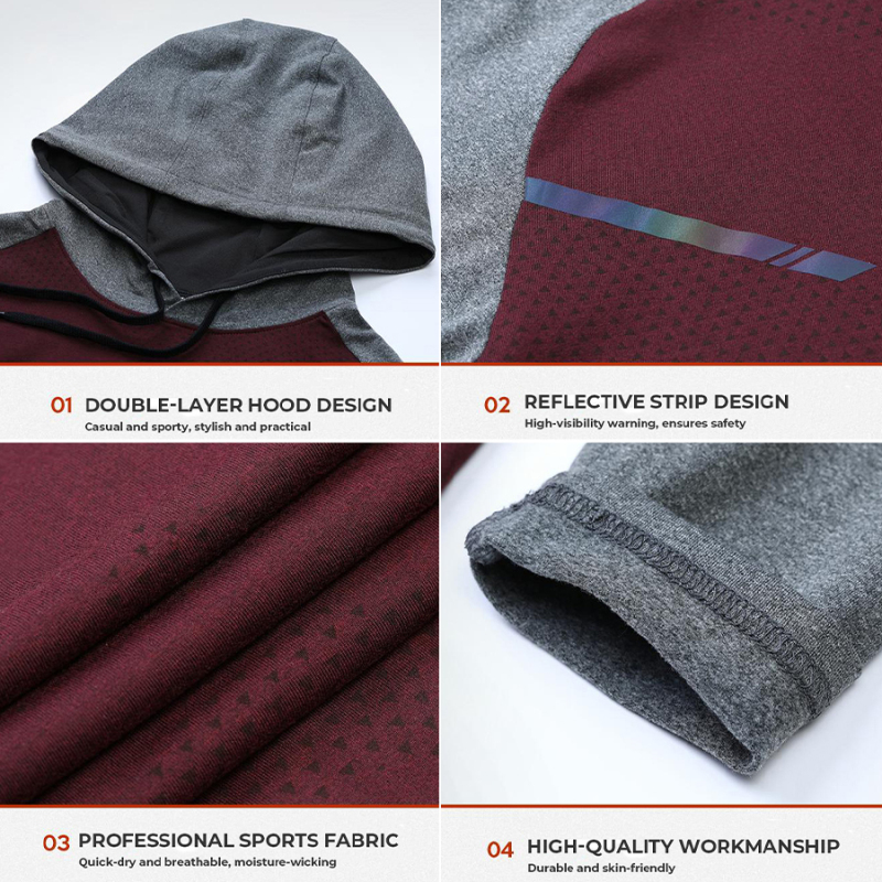 Men's Thermal Lined Sporty Hoodie Shirt