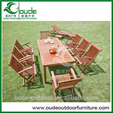 wooden outdoor seating