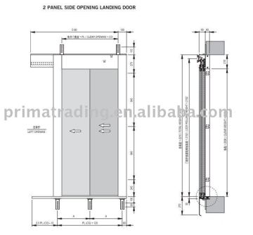 2 Panel Side Opening Landing Door Device