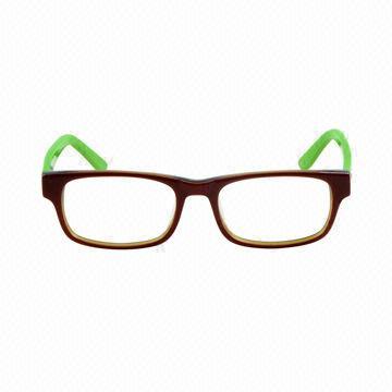 Eyeglass frames with acetate