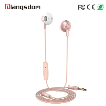Langston Super Bass Metal ear phone earphone In Ear with 3.5mm wired Earphone for iphone