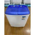 Double bucket laundry and shoe washing machine