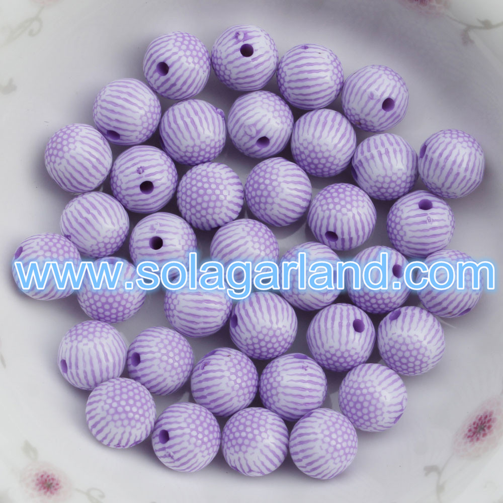 Wholesale Striped Gumball Beads