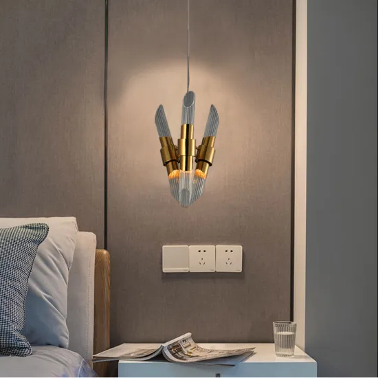 Bedroom Bedside Glass LED Chandelier Pendant Light