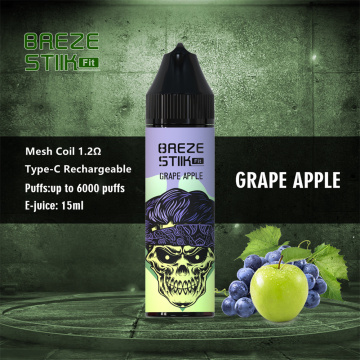 Disposable Vape STRAWBERRY KIWI Breze Stiik FIT 6000Puffs