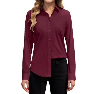 Large Size Polo Collar Casual Long-Sleeved Shirt for Autumn in Europe and the United States