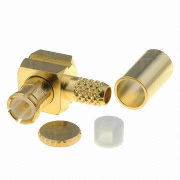 MCX Right Angle Male Connector Assemblies for RG174 Cable, -40 to +85°C Operating Temperature