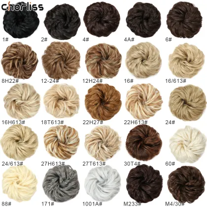 Messy Wavy Curly Bilateral Clip Synthetic Hair Chignon Hairpiece High Temperature Fibre Hair Attachment Chignon Extensions