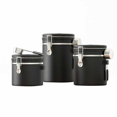 Matt Black Stainless Steel Vacuum Sugar Canister