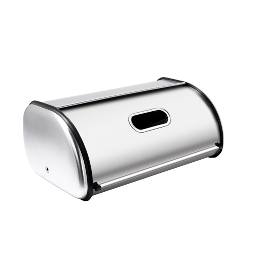 Stainless steel roll top bread bin with Window