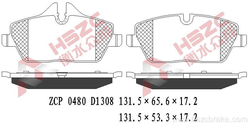 FMSI D1308 ceramic brake pad for BMW