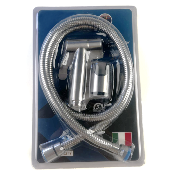 Handheld Stainless Steel Sprayer Shattaf Set for Bidet Spray Gun - Blister Packaging