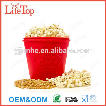 BPA-free Round Silicone Popcorn Maker for Microwave-Healthy and Simple Popcorn Popper