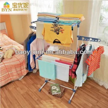 BAOYOUNI 2-tier foldable clothes rack decorative clothes hangers DQ-0830-2P