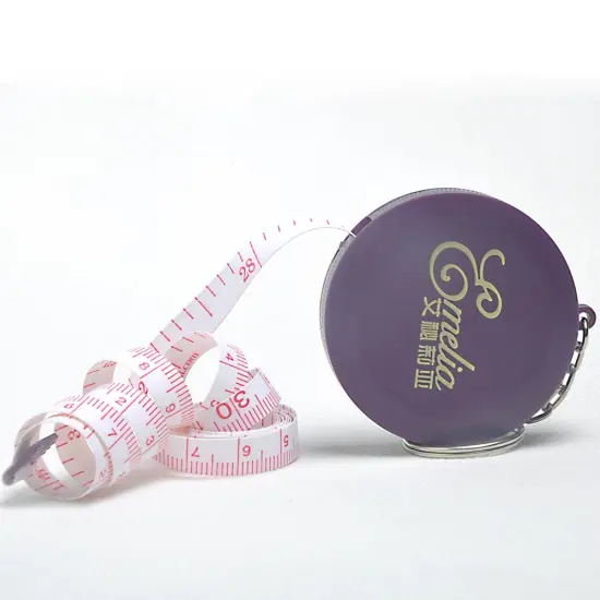 Purple Promotional Keychain Sewing Tape Measure