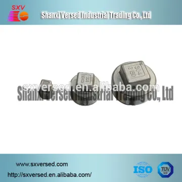 stainless steel casting pipe fittings square plug