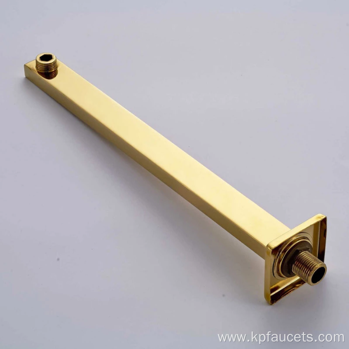 Square brass Gold plated Shower Faucet