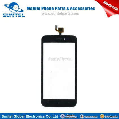 Black touch sensitive screen replacement for wiko lenny